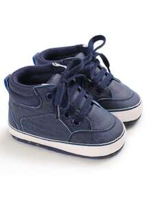 Baby Soft Soles Casual Shoes, Boys Girls Cotton Non-Slip Autumn/Winter Warm Sneakers - Màu xanh lam - Xem 1