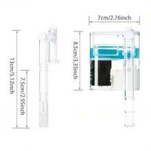 Filtro de cascada de acuario silencioso USB - Filtro de mini tanque de peces, sistema de circulación de agua montado en la pared, bomba de purificación silenciosa 3 en 1, caudal de 250 LPH, filtración multicapa, flujo de agua ajustable, alimentado por USB - Multicolor - Ver 3