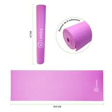 Tapete de Yoga Lincky,  Colchoneta de ejercicio ideal para hogar, parque y gym, Esterilla portátil tamaño de  184x61 espesor de 3m - Rosa - Ver 3