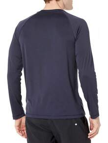 Essentials - Camiseta de natación de manga larga y secado rápido UPF 50 para hombre - Oliva jaspeado - Ver 10