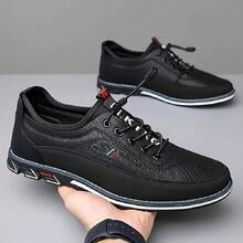 Mens   Plain    Basics  Casual    Buckle    Comfortable Loafers   Outdoor    All Seasons Shoes Sneakers - 黑色 - 查看 3