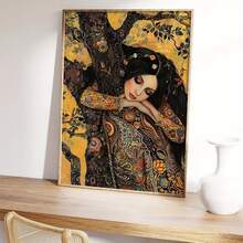 1 tranh treo tường bằng vải canvas không khung lấy cảm hứng từ phong cách cổ điển dành cho nữ - Thiết kế trang sức và tóc hoa thanh lịch, áp phích chống ẩm dùng để trang trí nhà cửa, văn phòng hoặc quán cà phê, hoàn hảo cho phòng ngủ, phòng khách hoặc phòng tắm, điểm nhấn theo mùa | Nghệ thuật họa tiết trang sức | Tác phẩm nghệ thuật sống động, trang trí nghệ thuật treo tường - Nhiều màu - Xem 3