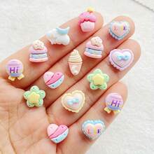 10/30/60 chiếc Thỏ hoạt hình dễ thương màu pastel, Kem, Kẹo mút, Gấu - Đồ trang trí thủ công bằng nhựa mini, Đáy phẳng không có lỗ, Thích hợp để tự làm đồ thủ công, Ốp điện thoại, Kẹp tóc, Trang trí tiệc sinh nhật - Hạt Kawaii, Phụ kiện thỏ, Đồ trang trí nhỏ sáng tạo, Thiết kế bóng, Màu sắc ngẫu nhiên - Bộ truyện tranh dễ thương - Xem 6