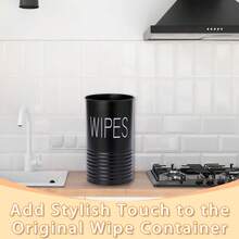 Wipes Dispenser Farmhouse Wipes Container With Matte Finish Compatible For Clorox  Sturdy Galvanized Iron Wipes Holder For Kitchen,Bathroom,Office,School Table Countertop - Black - View 6
