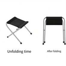 1pc Outdoor Portable Folding Table/Stool, Picnic Small Desk, Metal Rectangular Table, Easy Folding And Carrying - Black Folding Table - View 9