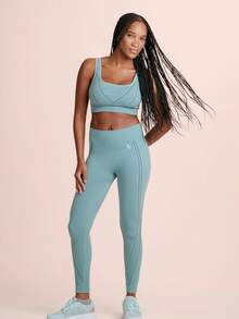 Lupo Sport Women's Seamless Fitness Leggings - màu xanh lá - Xem 1