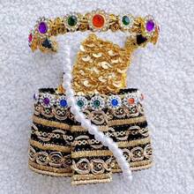 (仅娃娃衣服) 适用于拉布布娃娃 17cm 拉布布泰国限量版娃娃衣服，老伯戴可爱 LBB 服装 + 头带 + 项链，适合 1-3 代，时尚套装