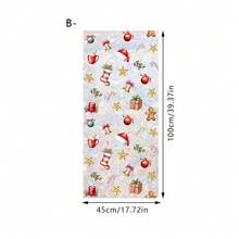 1/3/4/5 pièces Décalque de fenêtre en verre Père Noël, Capteur de soleil 40x18 pouces Film couleur étanche PVC Autocollant statique Décoration de confidentialité, Convient pour salon/chambre/salle de bain, Décoration murale en verre pour la maison, Décorations de Noël.