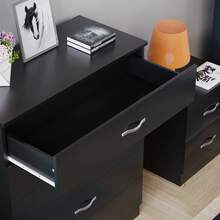 Vida Designs Pine Chest Of Drawers, 5 Drawer With Metal Handles & Runners, Unique Anti-Bowing Drawer Support, Riano Bedroom Furniture - Black - View 5