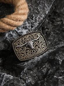 1pc Western Style Buckle, Waist Belt Buckle, Leather Belt Buckle, Animal Buckle - Western Buckle Pattern - View 10