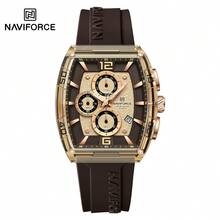 Đồng hồ đeo tay nam thời trang NAVIFORCE hàng đầu, hàng hiệu cao cấp, chống nước, đồng hồ bấm giờ, lịch, dây đeo silicon, đồng hồ thể thao, quân đội, thạch anh, quà tặng nam 6101 - màu đen - Xem 22