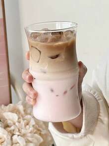 1 pièce, 400 ml Verre en bambou (sans paille), verre à boire, verre à jus, tasse à smoothie, verre à café glacé, verre à eau, design unique, style élégant, pour la maison, la cuisine, le bureau, cadeau d'anniversaire, cadeau d'anniversaire, ami, collègue, amateur de boissons