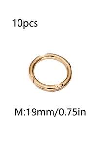 10pcs Spring O-Ring Alloy Buckle Portable Hook Clip Key Ring DIY Accessory For Keychains Bags Wallets Handbags And Pet Leashes School Supplies - Silver - View 11