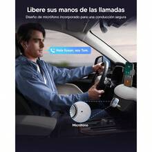 Receptor 5.3 Auto, Adaptador Aux para Coche Audio Micrfono Incorporado, Llamadas Manos Libres Receiver de Coche con AUX Adaptador de Audio 3.5mm, para Altavoces y Coche - inicial - Ver 3