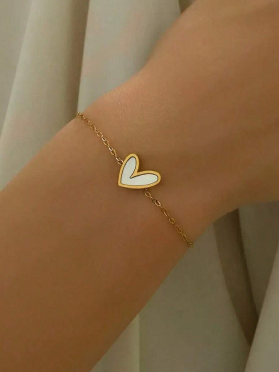 女士链式手链 - 金黃色 - 查看 1