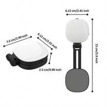 Magnetic Selfie Light With Mirror, Foldable & Pocket-Sized, Adjustable LED Fill Light For Video Recording/Live Streaming/Makeup/Vlogging - Multicolor - View 2