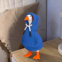1pc 7" Desktop Goose Set, New Year Gift, Funny Porch Goose, Mini Desktop Goose Hoodie, Magnetic Goose Statue Keychain, Mini Porch Goose Clothing Rack, Home Decor, Valentine's Day Gift - Multicolor - View 11