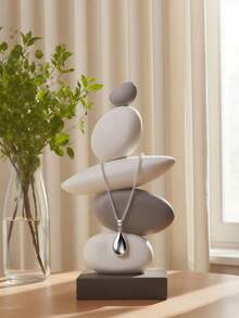 1pc Abstract Resin Stone Knot Figurine - Decorative Centerpiece For Living Room, Modern Indoor Display, Ideal For Christmas, Halloween, Easter, Decor - Multicolor - View 8