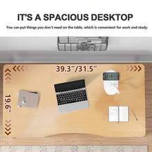 80cm/100cm Home Office Desk, Modern Minimalist Style Computer Desk, Dressing Table, Simple Study Desk Suitable For Small Spaces, Makeup And Dressing Table - Maple - View 2