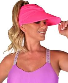 Women Beret Hats - Neon Pink - View 3