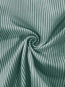 Plus Size Women Striped Long Sleeve Collared Button-Up Shirt, Autumn