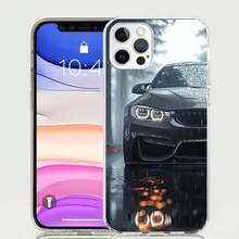 Funda Deportiva Negra Blanca compatible con B-BMW, compatible con  16 15 Plus 11 14 Pro Max 13 12 Mini 16E XS X XR 7 8 + SE, Patrón Personalizado Co, Funda compatible con  17 pro max,  17 pro,  17,  16 pro max - FB839-7 - Ver 13