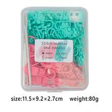 85pcs Floral Stitch Markers With Locking Mechanism - Non-Slip Crochet Locking Stitch Markers, Purple And Teal Flower Stitch Markers For Sweaters, Amigurumi, Lace Patterns - Plastic Organizer For Knitting And Crochet Enthusiasts - Ideal Gift For Knitting And Crochet Projects, Yarn Decor Markers, Stylish Storage Box, Colorful Accessories, Smooth Surface, For DIY Hobbyists - Multicolor - View 8
