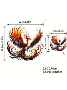 1 pieza/2 piezas/3 piezas Parches con estampado de fénix para transferencia de calor, parches para planchar adecuados para camisetas, vaqueros, chaquetas, mochilas, sudaderas, gorras, etc.