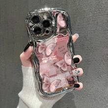 A Cute And Stylish Thick Shockproof And Drop-Resistant Phone Case, Featuring a Plated  Wave Design, Compatible with Various for iphone Models Including 16, 15, 14, 13, 12, 11 Pro/Promax/Plus/7/7 Plus/X/Xs/Xr/Xs Max.This  And Adorable Case Is S