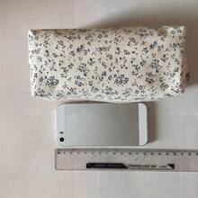 Tempat Pensil Motif Bunga yang Cerah dan Elegan - Terbuat dari Poliester Tahan Lama, Kantong Serbaguna dengan Resleting untuk Mengatur Perlengkapan Kantor, Kosmetik, dan Kebutuhan Kecantikan - Sempurna untuk Sekolah, Kerja, atau Perjalanan 1/2 buah - Putih - View 11