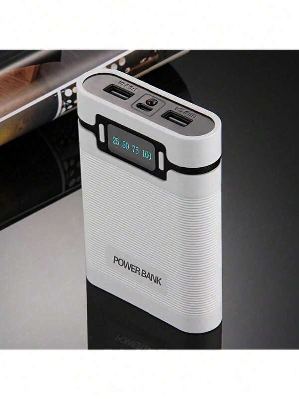 Caja de batería portátil extraíble con batería 18650, caja de batería de doble USB sin soldadura (baterías no incluidas)