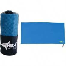 SHARX Toalla Deportiva Grande de Microfibra| Absorbente y fácil de Lavar| Ideal para Deportes y Actividades al Aire Libre| 80 x 160 cm. - azul claro - Ver 7