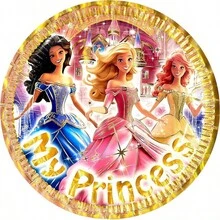 24 Pz Plato Cartón Premium Pastelero De Cumpleaños Unicornio bebé - Mi princesa 3 XV - Ver 2