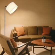 homefire 1/2ER Floor Lamps Floor Lamp Modern Living Room Floor Lamp Arc Lamp Reading Lamp Bedroom Floor Lamp E27 Socket Max.40W Floor Lamp Foot Switch Fabric Shade Design 166cm Lamps For Living Room For Bedroom Office Sofa Hotel (Without Bulb) - 查看 2