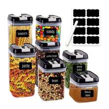 Food Storage Containers, 7  Plastic Cereal Storage Containers, Stackable Dry Food Storage Containers For Kitchen Pantry Organization - Multicolor - View 3