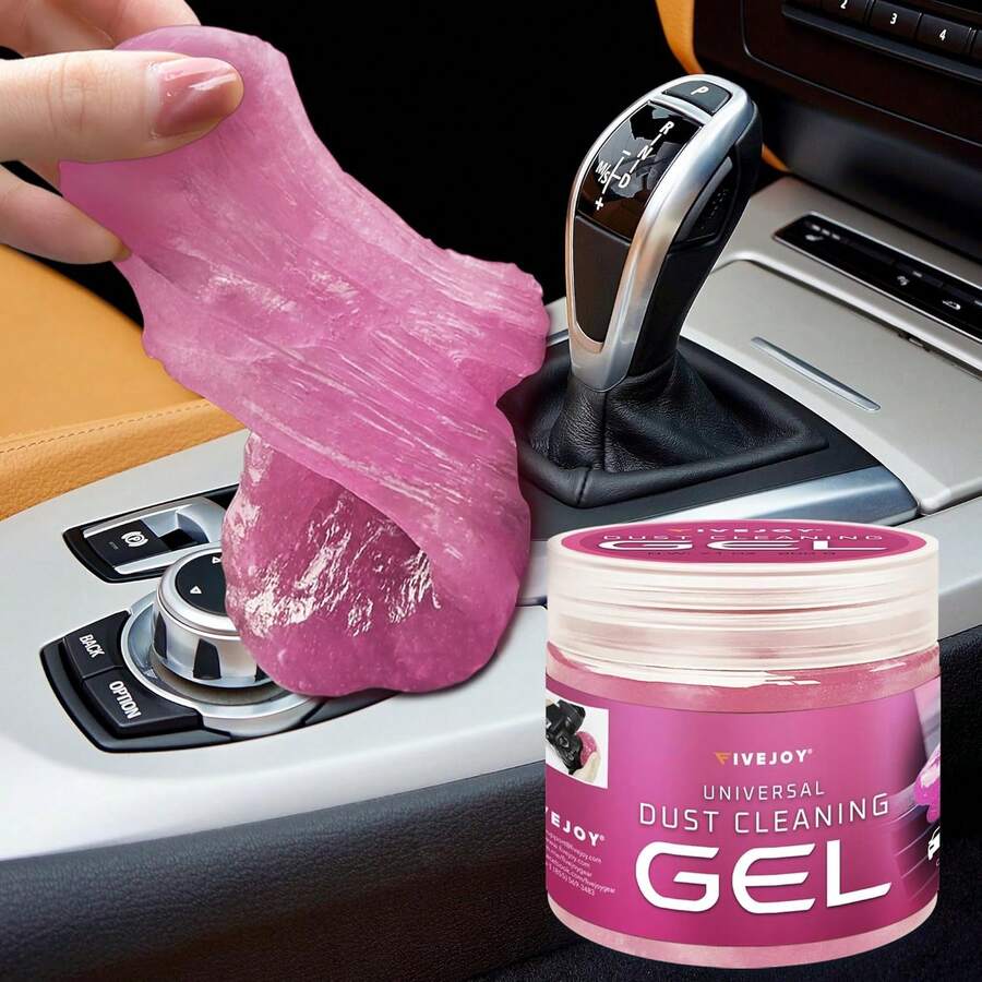 Car Cleaning Gel, 200g Car Cleaning Putty For Detailing Interior Cleaner, Dust Cleaning Slime For Cars, Keyboards & Electronics – Reusable Odorless Car Cleaning Supplies, Pink, 1 Pack 7oz - Blue - View 1