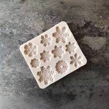 1pc 3D Snowflake Silicone Mold, Winter Snowflake Soft Candy Silicone Mold For Cupcake, Cake Decoration, Polymer Clay Craft, Party Food Making Mold, Cake Decorating, Fondant Mold - Multicolor - View 11