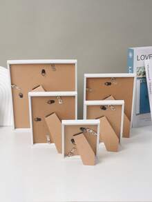 2-In-1 Minimalist WPC Photo Frame (Photo Paper Included), Suitable For Home, Bedroom, Dining Room, Living Room, Can Be Hung On Wall Or Placed On Desk (Photo Paper Shipped Randomly) - New White - View 4