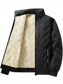 2025秋冬新款时尚休闲男士羽绒服 - 黑色 - 查看 1