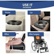 1 Piece PVC Inflatable Cushion Seat, Soft Support Pad, Muscle Comfort, Portable Support Pillow, Easy To Store, Suitable For Camping, Home Office, Sleeping, Travel - Grey - View 3