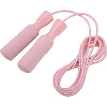 VINGVO Saltar la Cuerda, Amplia Aplicación de Amortiguación Suave, Espuma Viscoelástica, Rodamientos Dobles Ajustables, Saltar la Cuerda, Mejorar los Reflejos para el Entrenamiento de los niños. - rosa - Ver 4