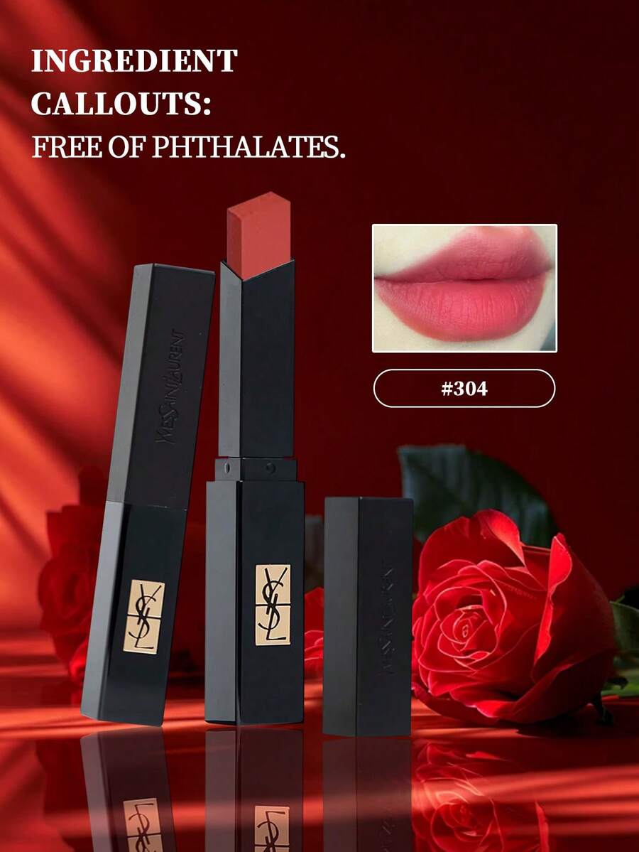 Yves Saint Laurent Yves SaintLaurent Rouge Pur Couture The Slim 絲絨顯色唇膏 #304 Beige Instinct 2g/0.07 Oz | 高顯色、霧面絲絨妝效,打造大膽持久色彩 | 不暈染不龜裂 | 輕盈不乾澀、不黏膩質地 - 304 Beige Instinct - 查看 1
