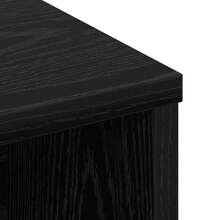 Mobiletto con testiera in rovere nero Larryhot 220 x 19 x 101,5 cm, robusto e durevole, facile da montare, stile decorativo, adatto per la camera da letto - nero - Visualizzare 8