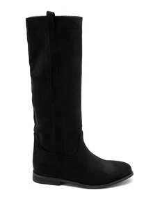 Women's Premium Customized Suede Boots - Elegant & Comfortable, Available In Multiple Colors - Black - View 3