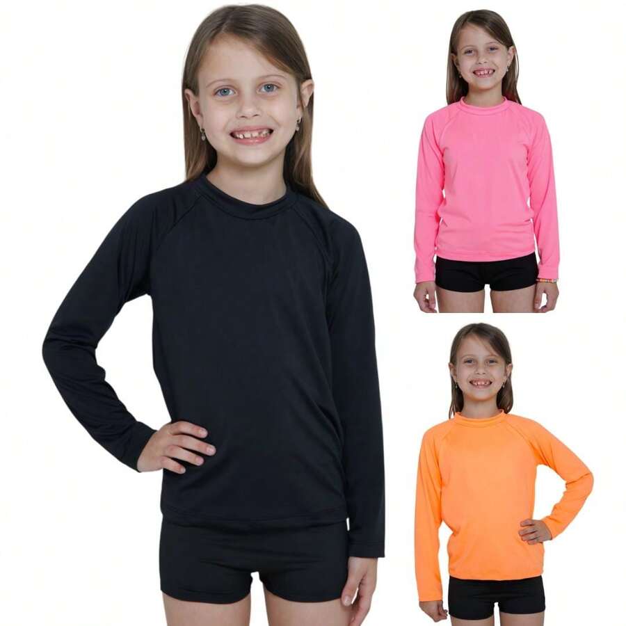 Itsbella Long Sleeve Solar Top Kit With UV Protection – Quick Dry - Orange - View 1