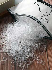 Clear Women Solid Casual Disposable Hair Tie For Daily Life Hair Tie Rubber Band Disposable Rubber Band Hair Tie Small Fresh Hair Tie Accessories,Woman Head Accessories, Woman Hair Accessories Ponytail Holders Hair Elastics Hair Rubber Bands Scrunchies Hair Rope Elastic Hair Tie, Hair Bobbles