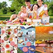 Plastic Plates And Bowls Sets, Dishwasher And Microwave , Reusable, Lightweight Unbreakable Dinnerware Sets 8, 32 Pcs - Kitchen, Camping, Outdoor, RV - Wheat Straw Look - 粉色 - 查看 4