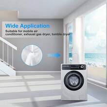 4M Portable Seal Vent Kit For Air Conditioner Window Hose Sealing Cloth Airlock - White - View 6
