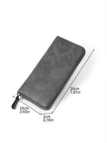 Portefeuille homme avec fermeture éclair, sac à main, porte-cartes avec fente pour cartes et porte-monnaie. Idéal pour cartes de crédit et pièce d'identité. Cadeau pour petit ami. en PU, léger, style affaires décontracté, taille moyenne et longue. Motif géométrique, cadeau pour hommes et garçons, idéal pour offrir à leur père.