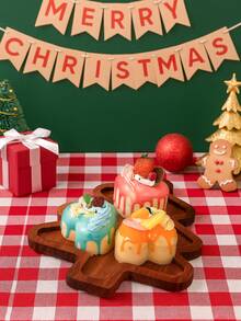 1pc Christmas Wooden Tray, Christmas Tree Shaped Food Tray, Merry Christmas Decorative Trays, Creative DIY Christmas Coloring Decorations,Christmas Party Snack Trays, Afternoon Tea Gathering Tea, Coffee Tray, Christmas Celebration Dessert Tray, Dining Room Table Center Decor, Serving Tray, Kitchen Vegetable & Fruit Tray, Family Food Display Tray, 2026 New Year Decor, Party Favors - Retro Christmas Tree - View 12